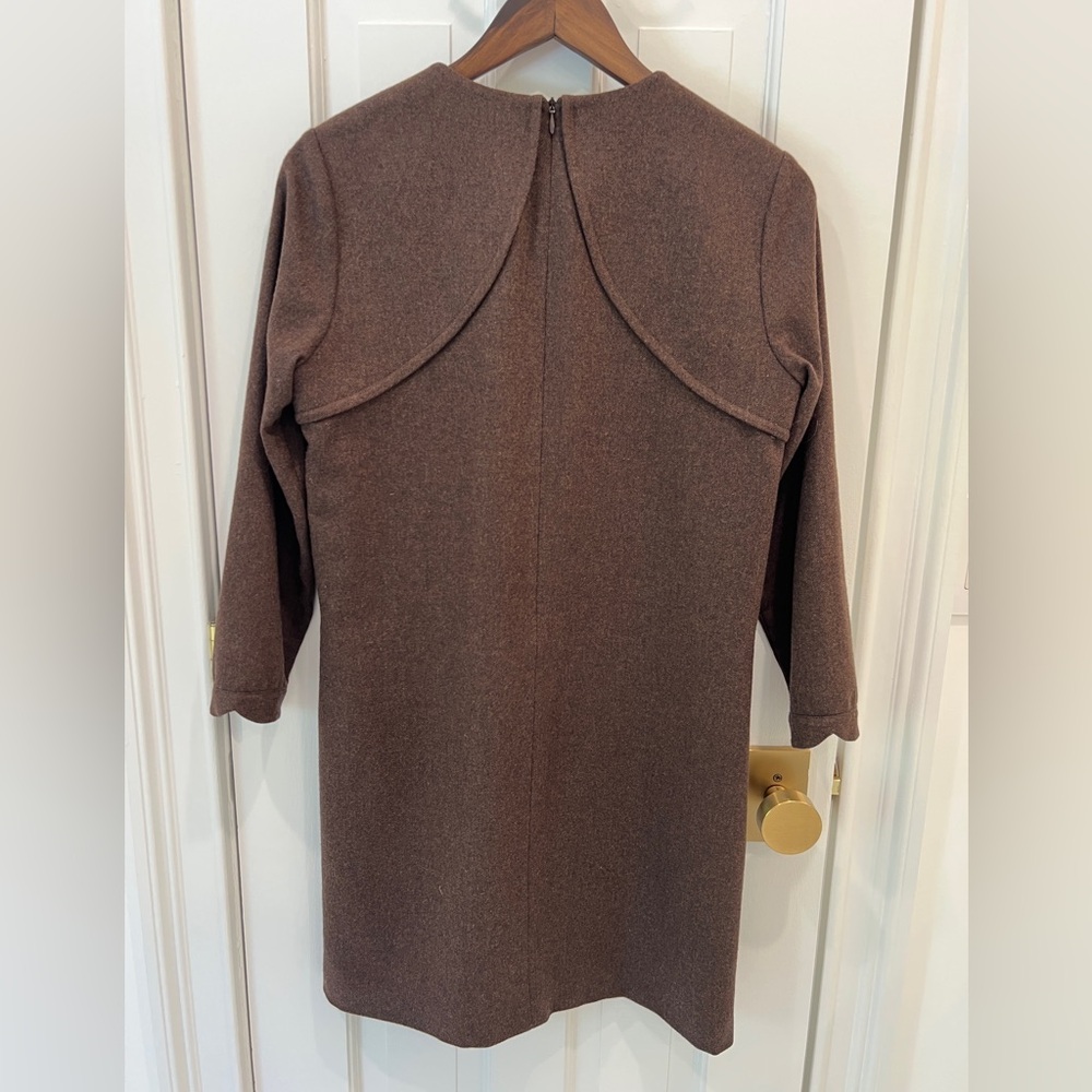 Tocca Brown Wool and Cashmere Long Sleeve Dress Women’s Size 8 - Picture 5 of 10